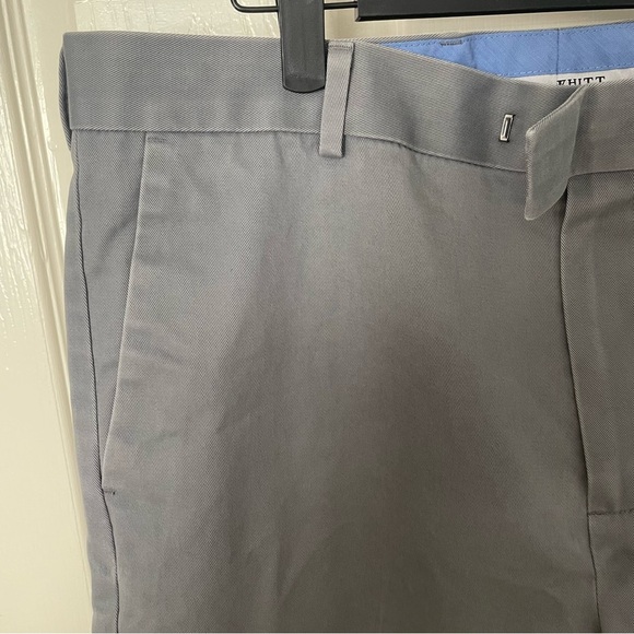 CHARLES TYRWHITT MENS NON-IRON CLASSIC FIT COTTON GRAY KHAKI PANTS - SIZE 36x32 - Picture 2 of 10